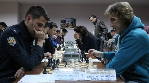 Karaman'da Kurumlararası Satranç Turnuvası