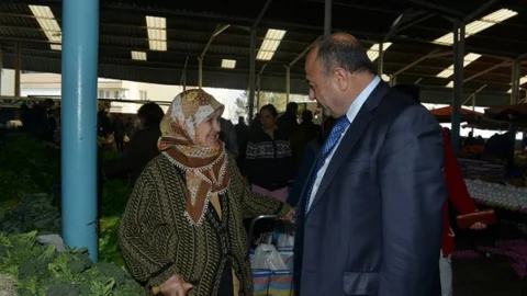 Başkan Arslan Egekent Pazaryeri'nde