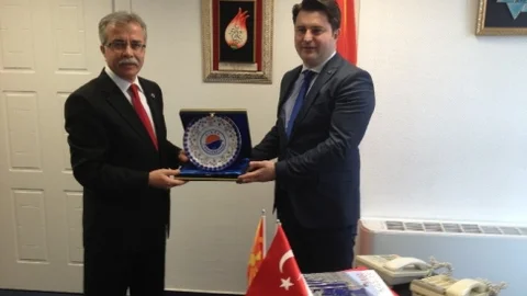 Rektör Bircan Makedon Bakan İle Görüştü