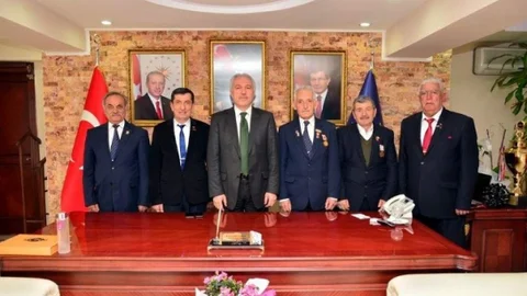 Muharip Gaziler'den Başkan Saraçoğlu'na Ziyaret