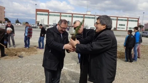 Burhaniye'de Şehitler İçin Ağaç Dikildi