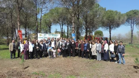Serik'te 500 Fıstık Çamı Fidanı Toprakla Buluşturuldu