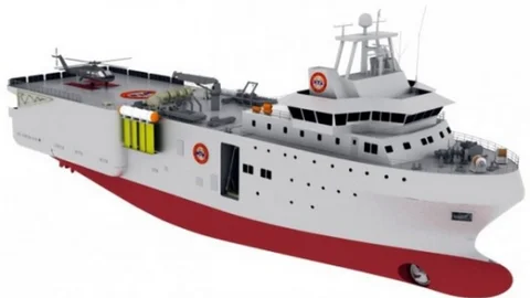 ''mta Turkuaz'' Sismik Araştırma Gemisi Denize İnecek