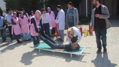 Bilecik'teki Fabrikada Yangın Tatbikatı