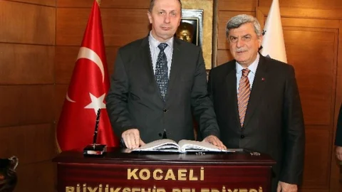 Başkan Karaosmanoğlu Belarus Sanayi Bakanı'nı Ağırladı