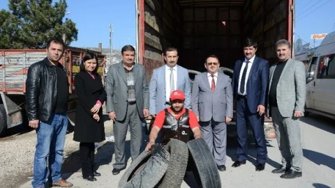 Tokat'ta Lastik Geri Kazanımı Başlatıldı