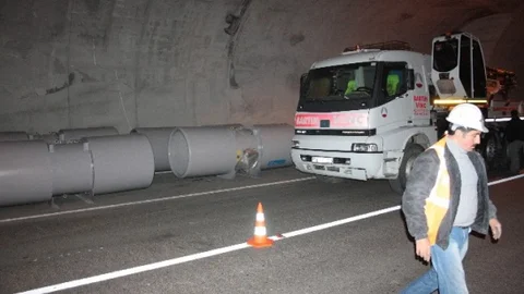 Amasra Tüneli'nde Fan Montajı