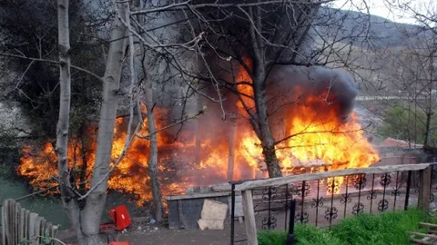 Tokat'ta Lokanta Yangını