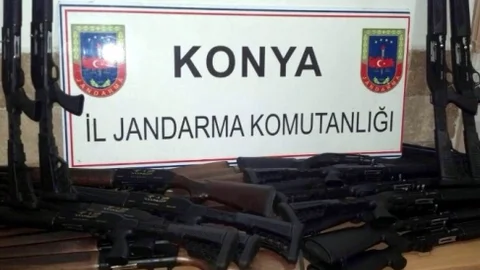 Konya'da Usulsüz Tüfek Ele Geçirildi