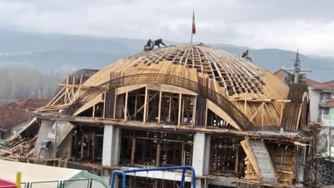 Simav'da Yeni Camii İnşaatı