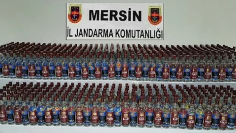 Mersin'de 600 Şişe Kaçak İçki Yakalandı