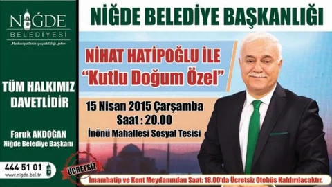 Nihat Hatioğlu Niğde'de Buluşuyor