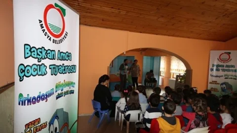 Amasya'da Çocuklarla Tiyatro Etkinliği