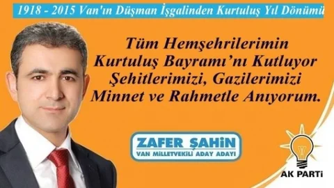 Zafer Şahin'den Kurtuluş Mesajı