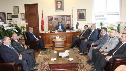 Hisarcık Kaymakamı ve Başkanı'ndan Ziyaret