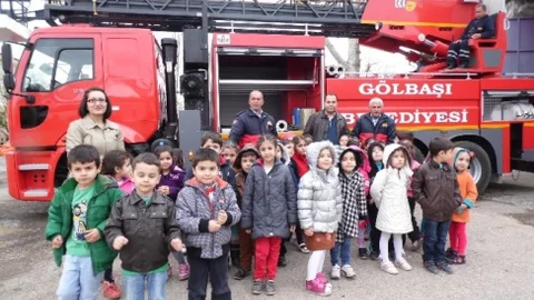 Gölbaşı Anaokulu'ndan İtfaiye Ziyareti