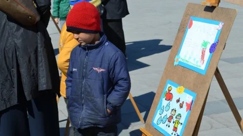 Erzurum'da Anaokulu Öğrencileri Resim Sergiledi