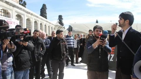 Fatih Camii'nde Terör Protestosu Yapıldı