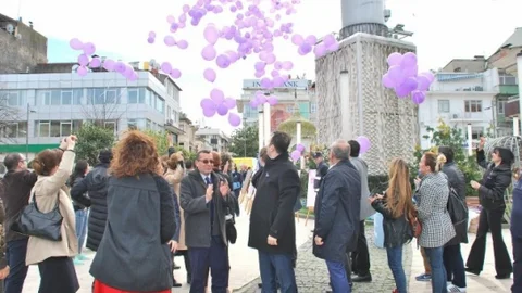 Ordu'da Mor Balonlarla Kanser Farkındalığı