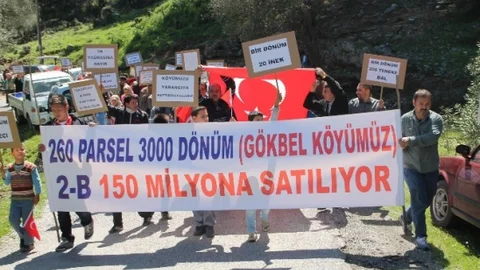 Gökbel'de Protesto Yürüyüşü Düzenlendi