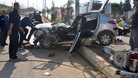 Kahramanmaraş'ta Takla Atan Araç Kazası