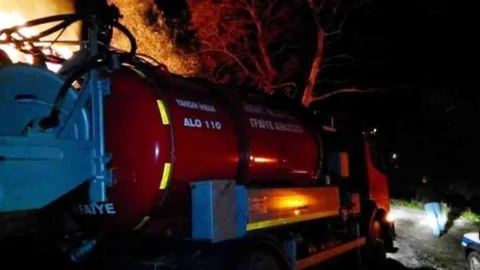 Kastamonu'da Ahşap Bina Yangını