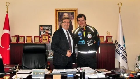 Meriç Şehit Bandırma'da Bisiklet Sürmekte