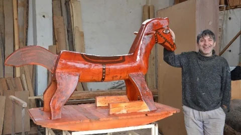 Kahramanmaraş'ta Ağaçtan At Yapımı