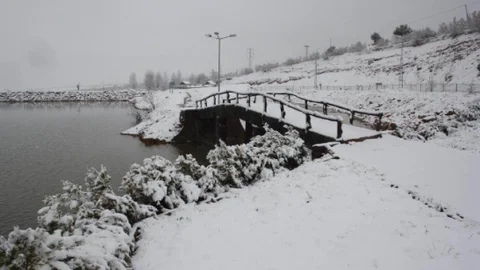 Konya'da Nisan Karı Yağdı