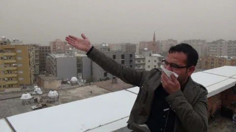 Kızıltepe'de Toz Bulutu Etkisi