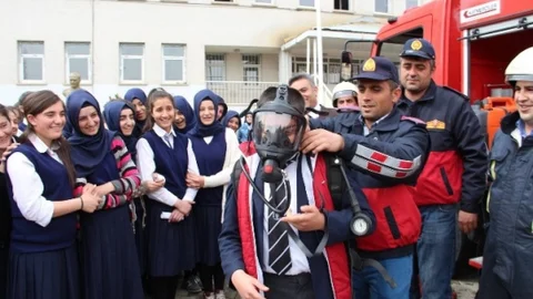 Oltu'da Yangın Tatbikatı Yapıldı