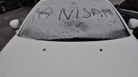 Nevşehir'de Nisan Ayında Kar Yağdı