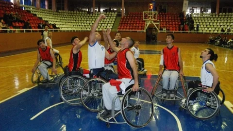 Gaziantep'te Tekerlekli Sandalye Basketbol Maçı