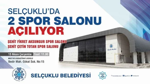 Selçuklu'da İki Yeni Spor Salonu Açılıyor