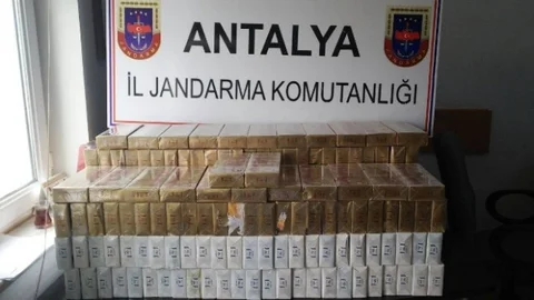 Antalya Alanya'da Kaçak Sigara Yakalandı