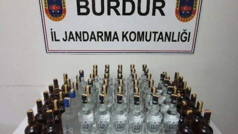 Burdur'da Sahte İçki Yakalandı