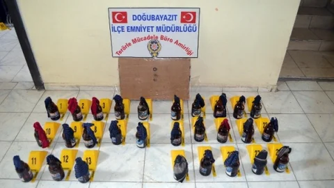 Ağrı'da Molotof Bombası Ele Geçirildi