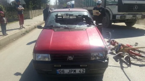 Samsun'da Bisikletli Kaza