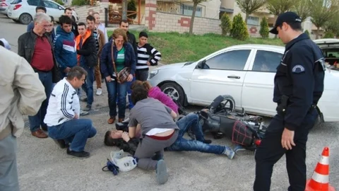 Malkara'da Motosiklet Kazası