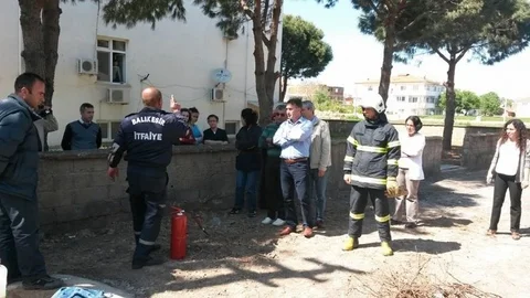 Gömeç'te Yangın Tatbikatı Yapıldı