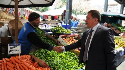 Pursaklar'da Pazar Esnafı Ziyareti