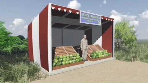 İnegöl'de Modern Karpuz Tezgahları Kuruluyor