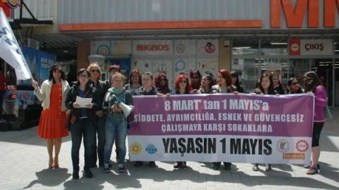 Kadınlardan 1 Mayıs Çağrısı Yapıldı