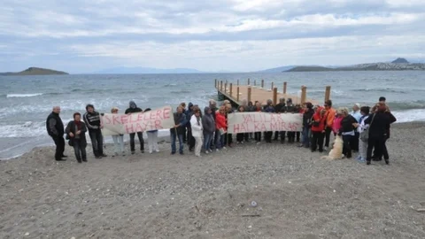 Bodrum'da İskele Protestosu