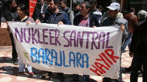 Diyarbakır'da Nükleer Santrale Tepki