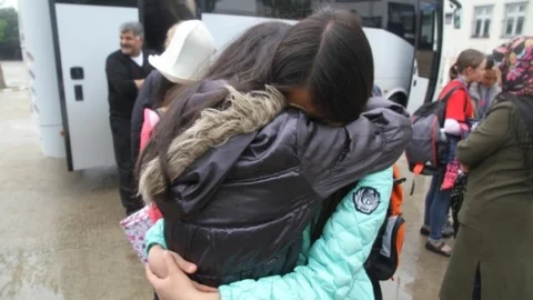 Kocaeli'deki Çocukların Duygusal Veda Anı