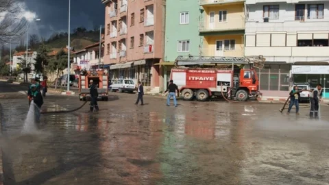Kütahya'da Cadde Yıkama Çalışmaları