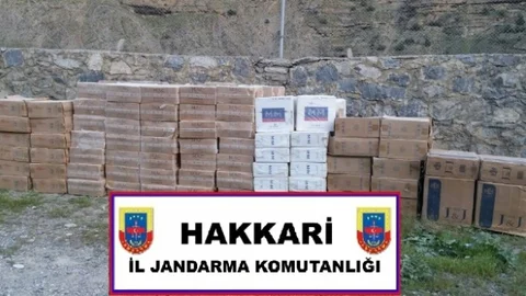 Hakkari'de Kaçak Sigara Ele Geçirildi