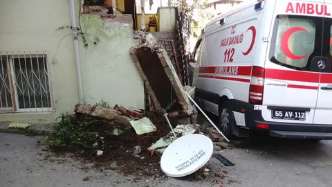 Samsun'da Ambulans Kaza Yaptı