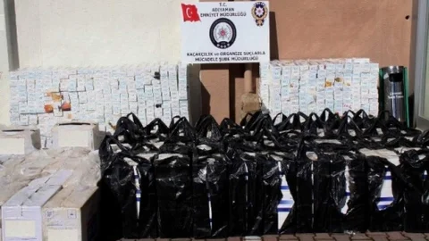 Adıyaman'da Kaçak Sigara Yakalandı